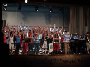 Proben zum Konzert "Hot Summer Night" im Juli 2009 in der Stadthalle Gernsbach